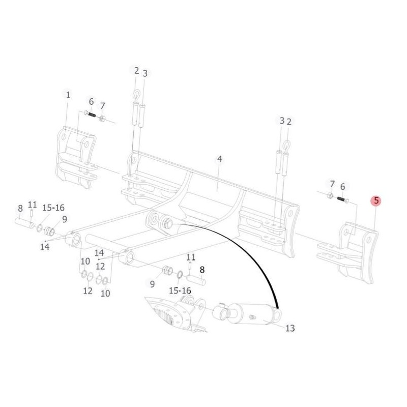 Lama Doze Dreapta pentru utilajul SUNWARD SWE20F image